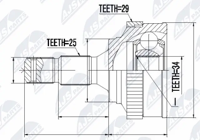 Joint Kit, drive shaft (NPZ-CT-008)