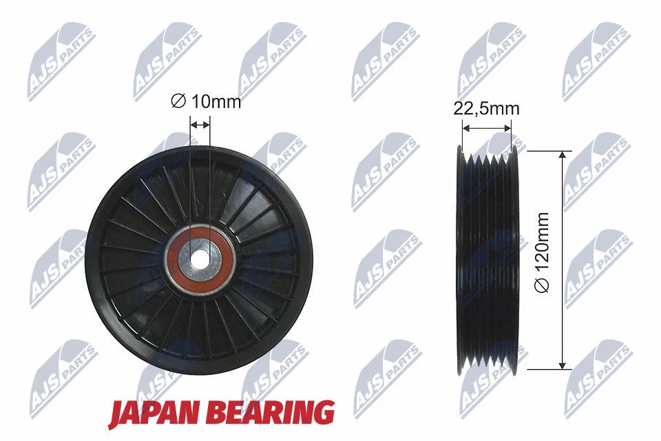 Deflection/Guide Pulley, V-ribbed belt (RNK-RE-017)