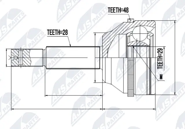 Joint Kit, drive shaft (NPZ-FR-032)