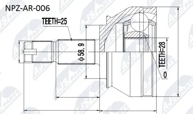 Joint Kit, drive shaft (NPZ-AR-006)