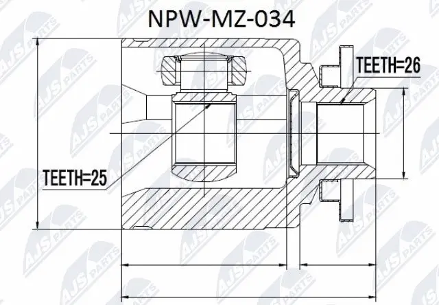 Joint Kit, drive shaft (NPW-MZ-034)