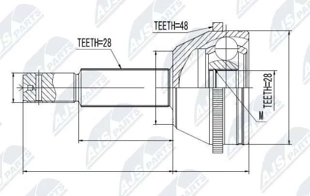 Joint Kit, drive shaft (NPZ-FR-038)