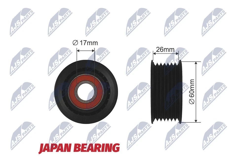 Deflection/Guide Pulley, V-ribbed belt (RNK-SU-007)