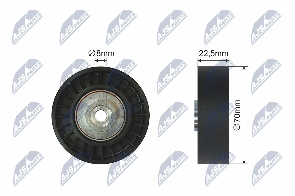 Deflection/Guide Pulley, V-ribbed belt (RNK-BM-003)