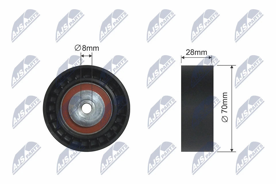 Deflection/Guide Pulley, V-ribbed belt (RNK-VW-005)