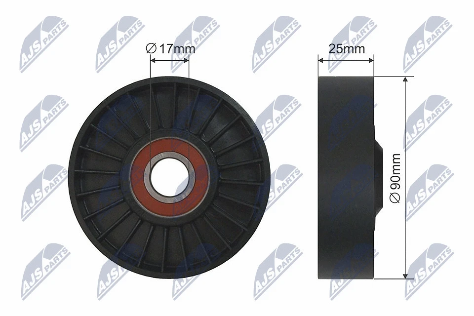 Tensioner Pulley, V-ribbed belt (RNK-PL-002)