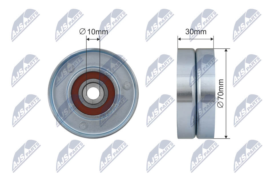 Deflection/Guide Pulley, V-ribbed belt (RRK-TY-008)
