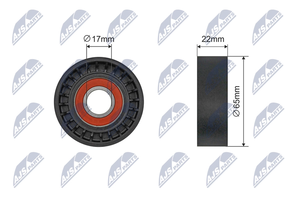 Deflection/Guide Pulley, V-ribbed belt (RNK-ME-072)