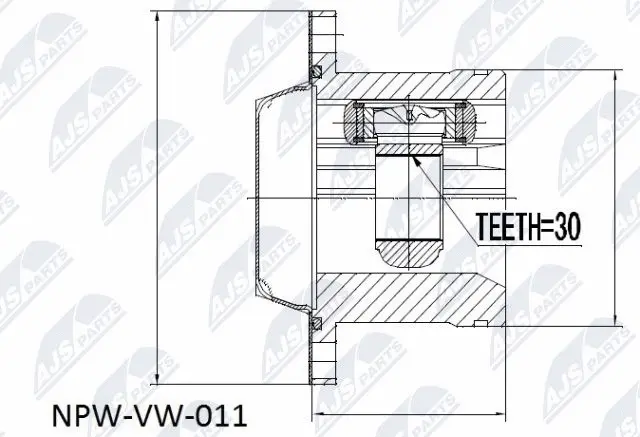 Joint Kit, drive shaft (NPW-VW-011)