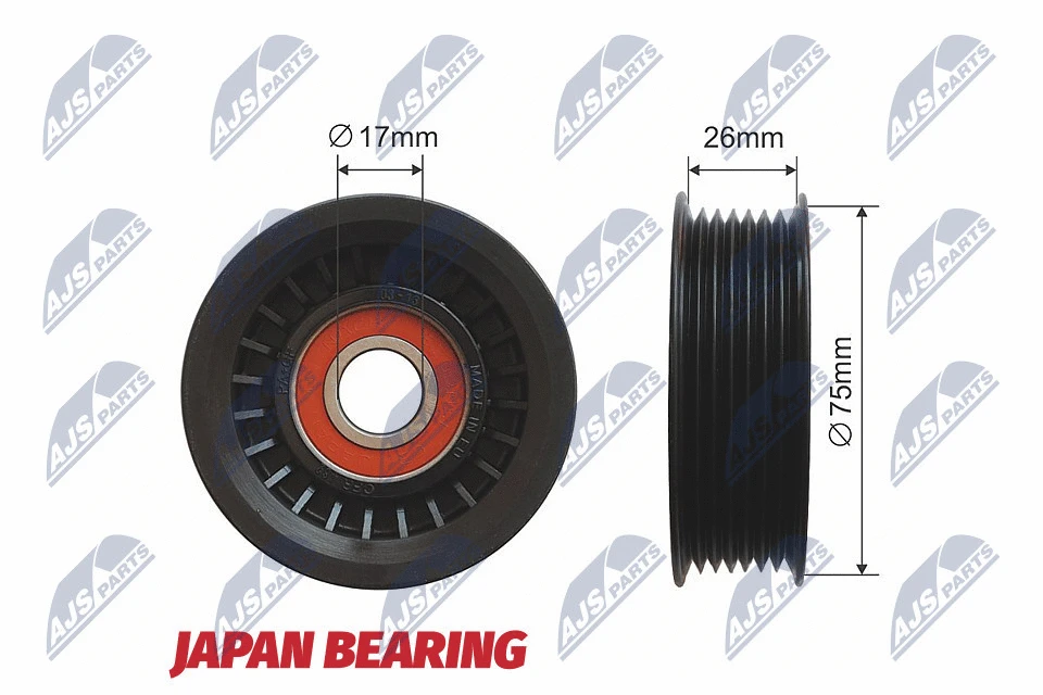 Deflection/Guide Pulley, V-ribbed belt (RNK-HD-010)