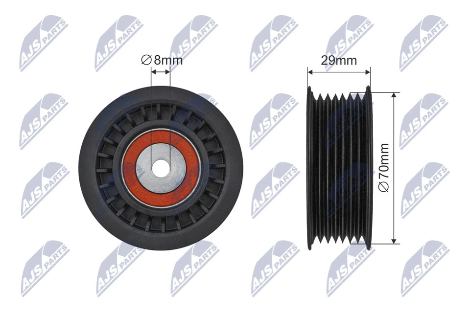 Tensioner Pulley, V-ribbed belt (RNK-ME-083)