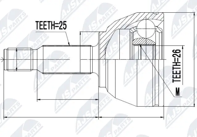 Joint Kit, drive shaft (NPZ-FR-017)
