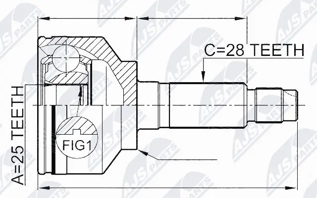 Joint Kit, drive shaft (NPZ-KA-349)