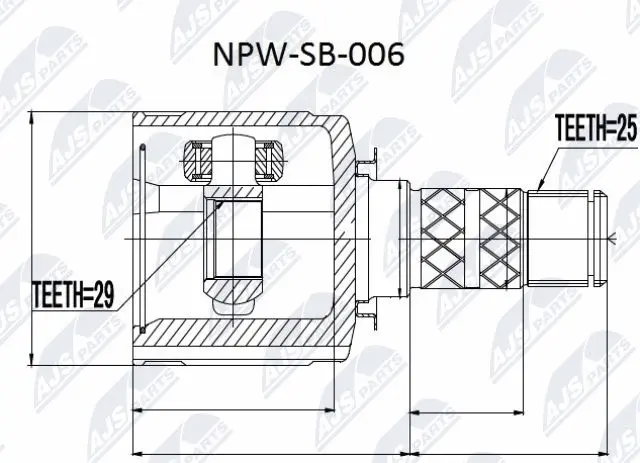 Joint Kit, drive shaft (NPW-SB-006)