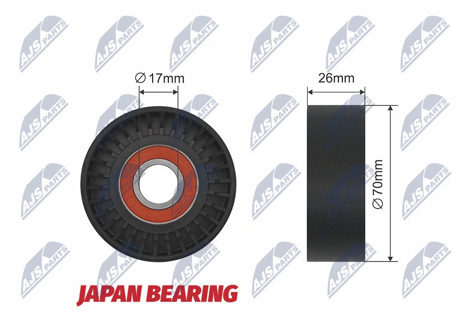 Tensioner Pulley, V-ribbed belt (RNK-TY-015)