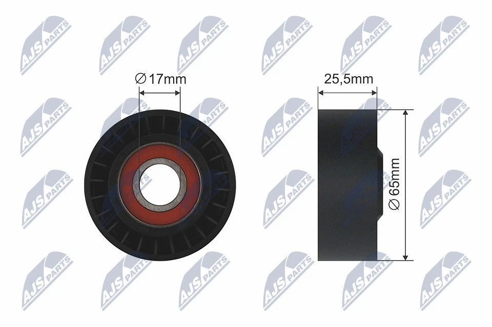 Tensioner Pulley, V-ribbed belt (RNK-FR-025)