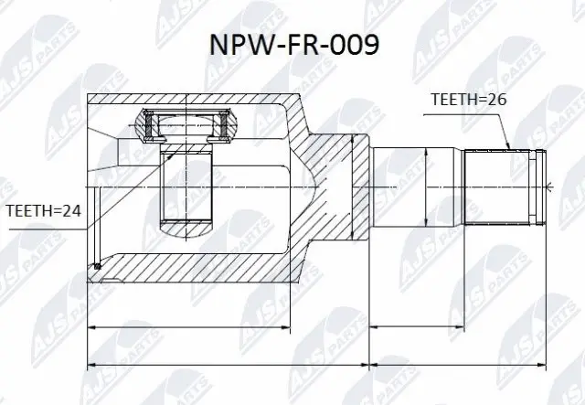 Joint Kit, drive shaft (NPW-FR-009)