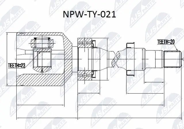 Joint Kit, drive shaft (NPW-TY-021)