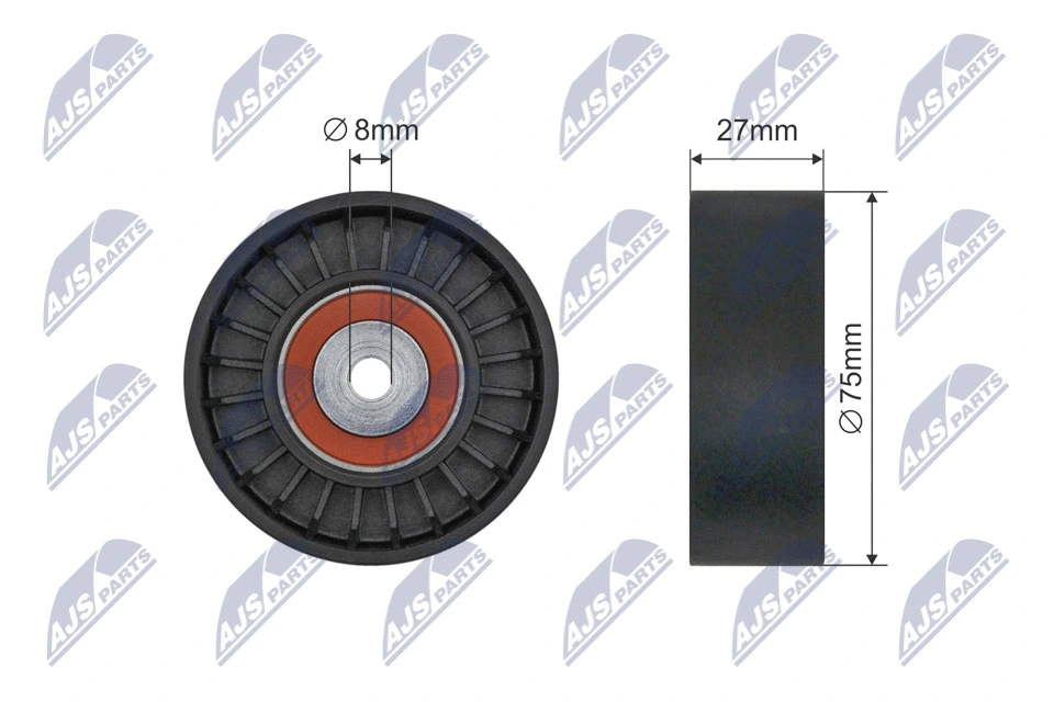 Tensioner Pulley, V-ribbed belt (RNK-AU-084)