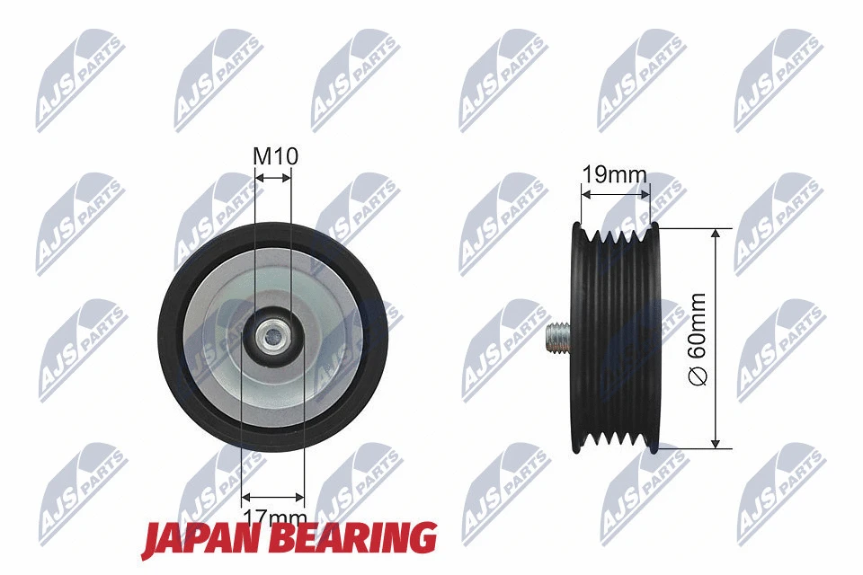 Deflection/Guide Pulley, V-ribbed belt (RNK-KA-008)