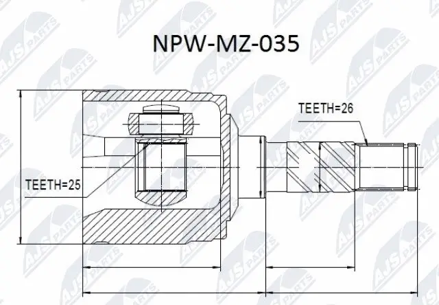 Joint Kit, drive shaft (NPW-MZ-035)