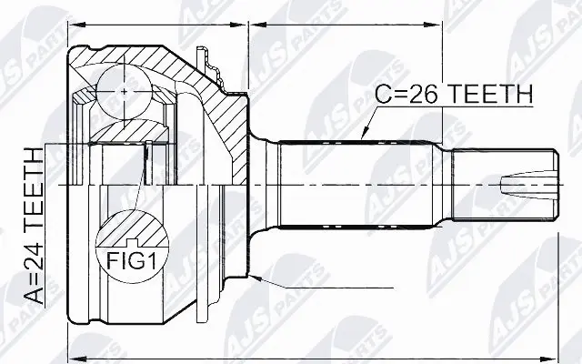 Joint Kit, drive shaft (NPZ-TY-065)