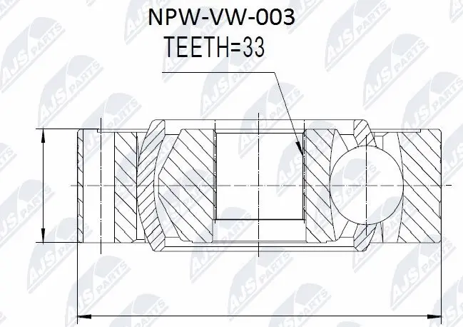 Joint Kit, drive shaft (NPW-VW-003)