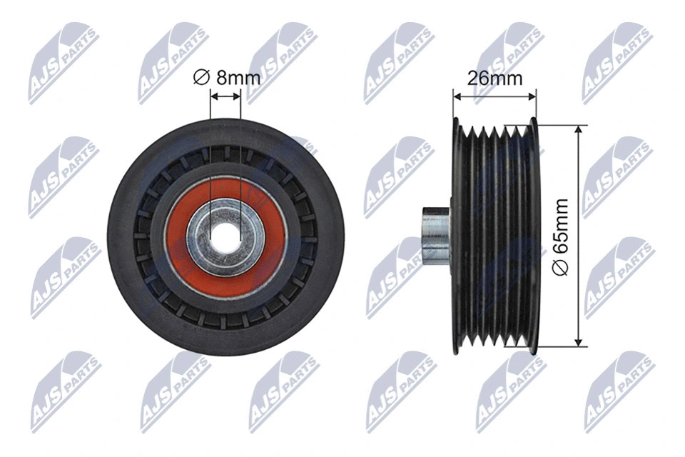 Tensioner Pulley, V-ribbed belt (RNK-FR-062)