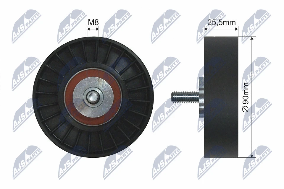 Deflection/Guide Pulley, V-ribbed belt (RNK-VW-003)