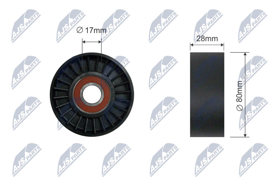 Deflection/Guide Pulley, V-ribbed belt (RNK-BM-068)