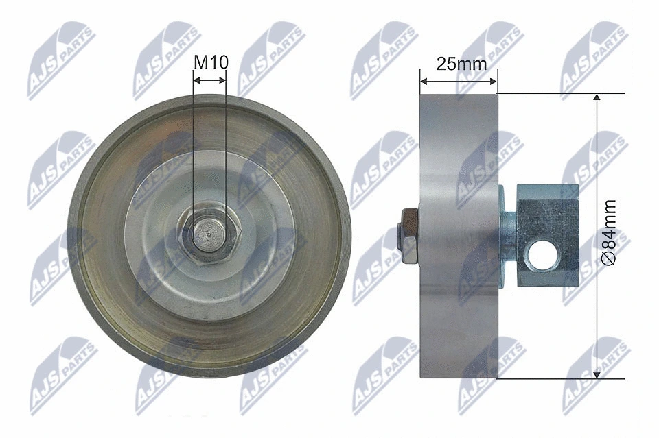 Tensioner Pulley, V-ribbed belt (RNK-NS-042)