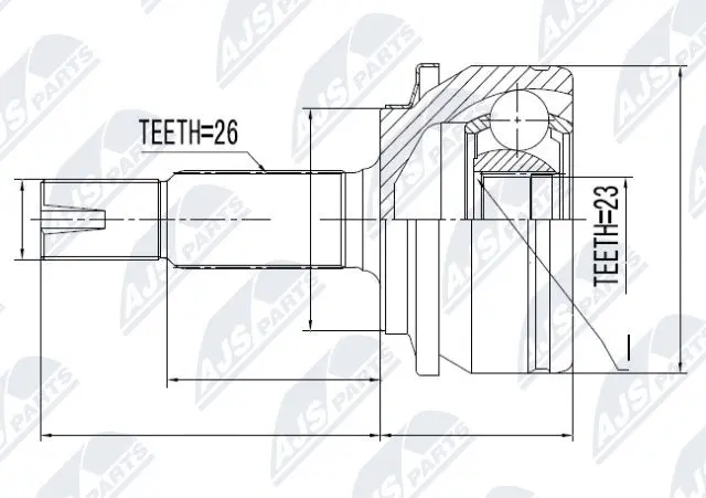 Joint Kit, drive shaft (NPZ-TY-061)