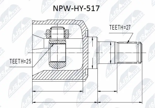 Joint Kit, drive shaft (NPW-HY-517)