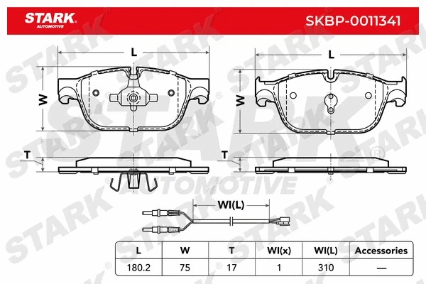Brake Pad Set, disc brake (SKBP-0011341)