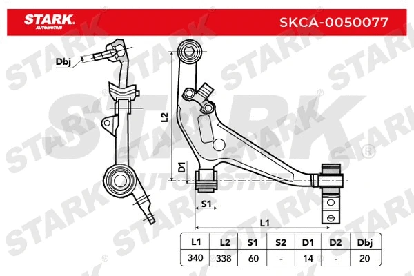 Control/Trailing Arm, wheel suspension