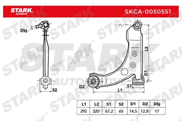 Control/Trailing Arm, wheel suspension
