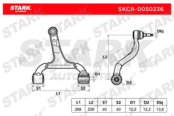 Control/Trailing Arm, wheel suspension