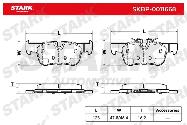 Brake Pad Set, disc brake (SKBP-0011668)