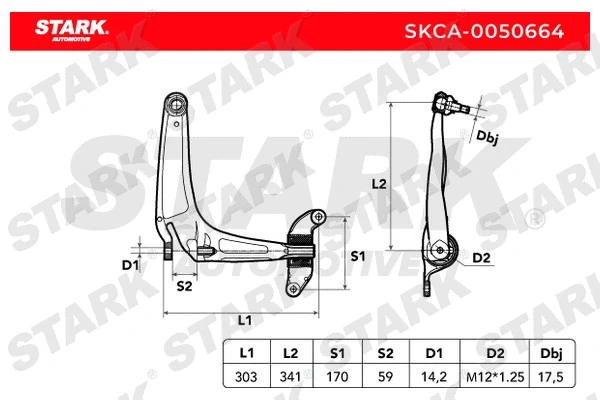 Control/Trailing Arm, wheel suspension (SKCA-0050664)