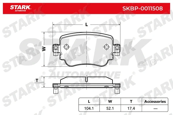 Brake Pad Set, disc brake (SKBP-0011508)