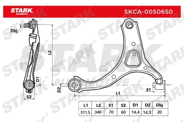 Control/Trailing Arm, wheel suspension