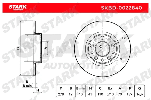 Brake Disc (SKBD-0022840)