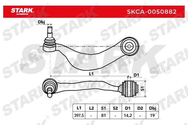 Control/Trailing Arm, wheel suspension