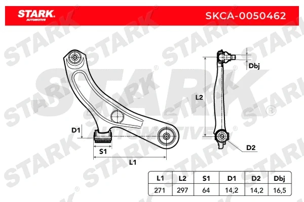 Control/Trailing Arm, wheel suspension