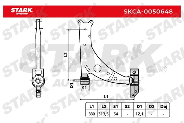 Control/Trailing Arm, wheel suspension (SKCA-0050648)
