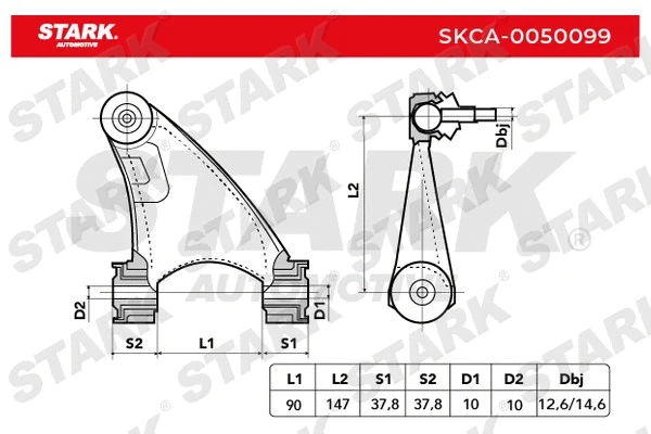 Control/Trailing Arm, wheel suspension