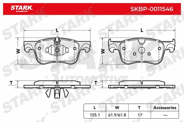 Brake Pad Set, disc brake (SKBP-0011546)
