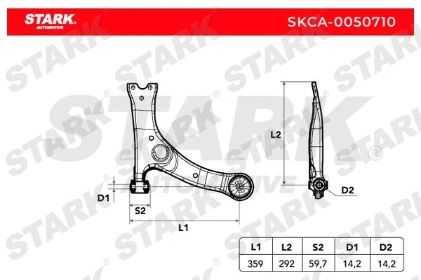 Control/Trailing Arm, wheel suspension