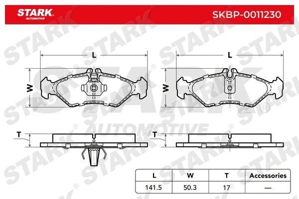 Brake Pad Set, disc brake (SKBP-0011230)
