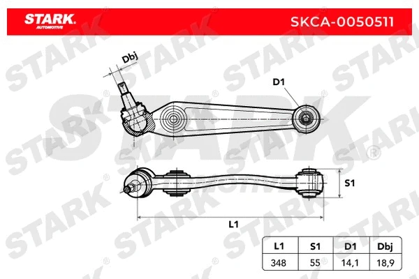 Control/Trailing Arm, wheel suspension